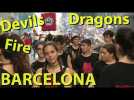 barcelona fire run, dragons and devils, correfoc at the merce festival