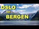 oslo to bergen, norway by train through the mountains and boat through the fjords