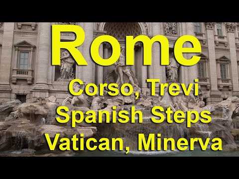 rome corso, trevi, spanish steps, vatican, minerva,